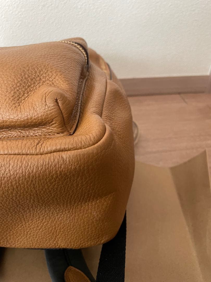 週末セール❗ コーチ　COACH　ブラウン　茶色　レザー　リュック　バックパック