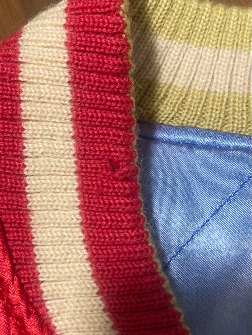 90sヒューストン飛有棲屯タグ　リバーシブルスカジャン　経年変化ダメージ　M