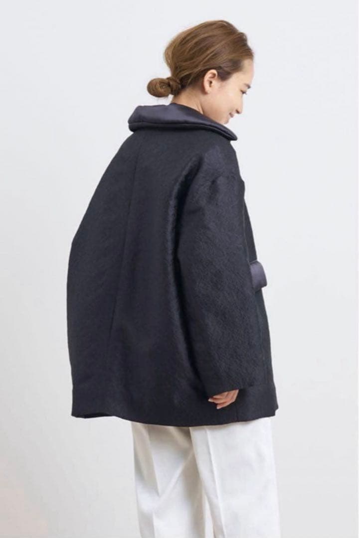 shirocon ミモザジャガードコート　ネイビー　36