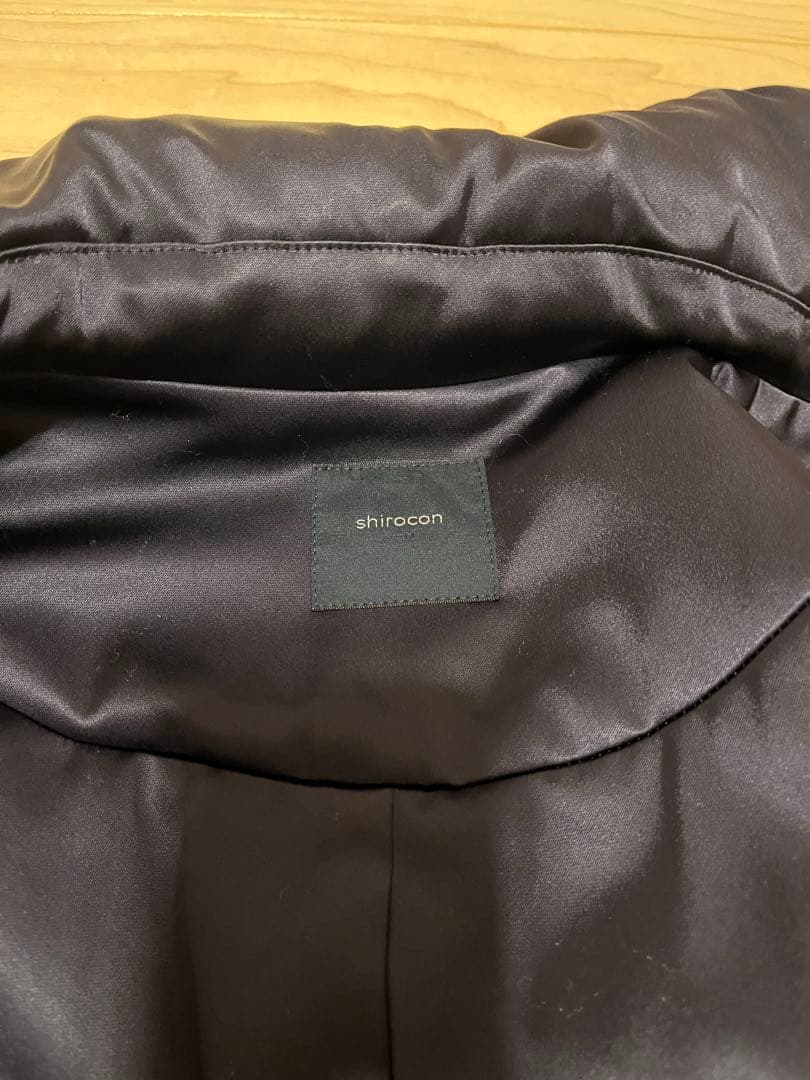 shirocon ミモザジャガードコート　ネイビー　36