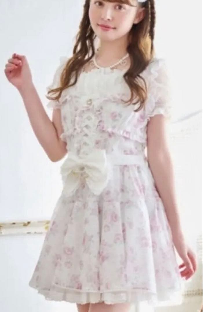 LIZLISA ローズリボンシフォンワンピース