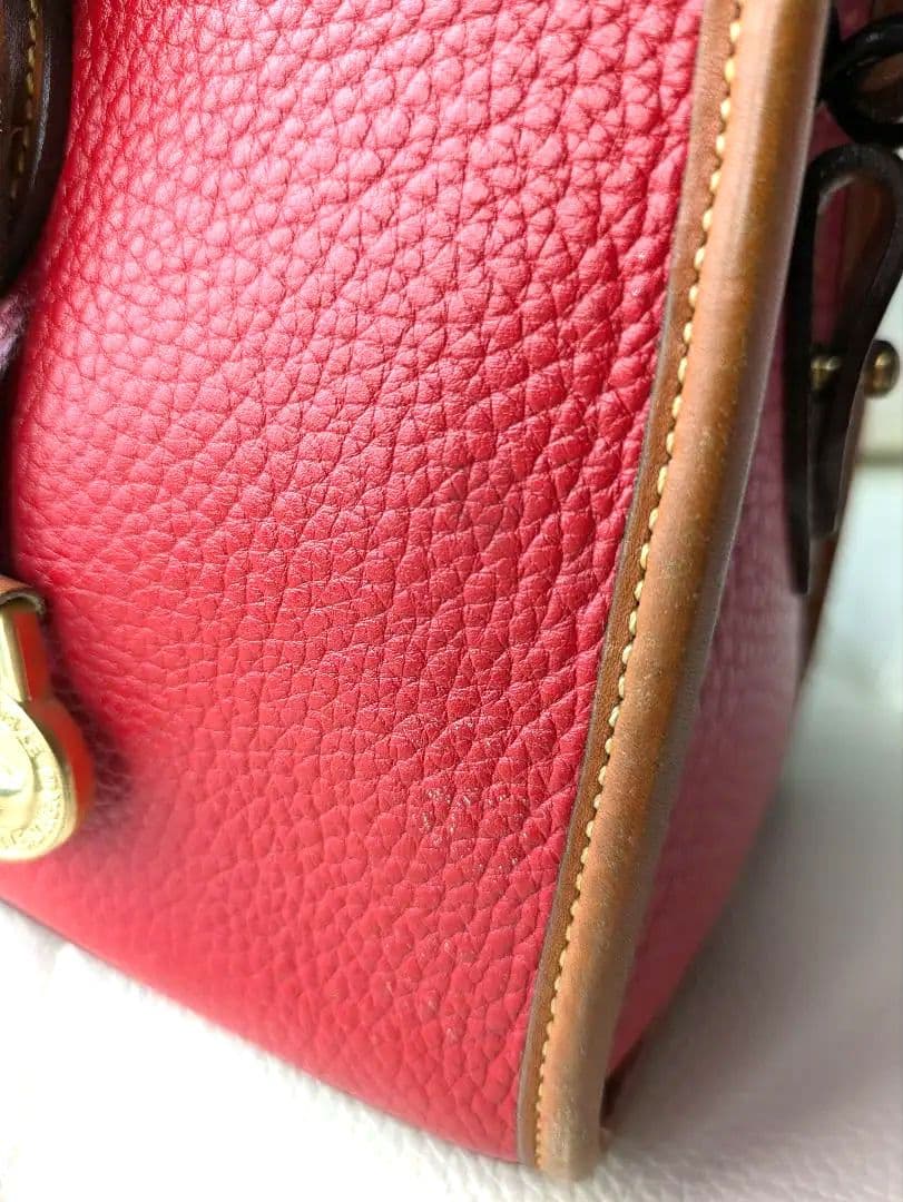 【美品】DOONEY&BOURKE 赤　希少　ミニボストン　レザー
