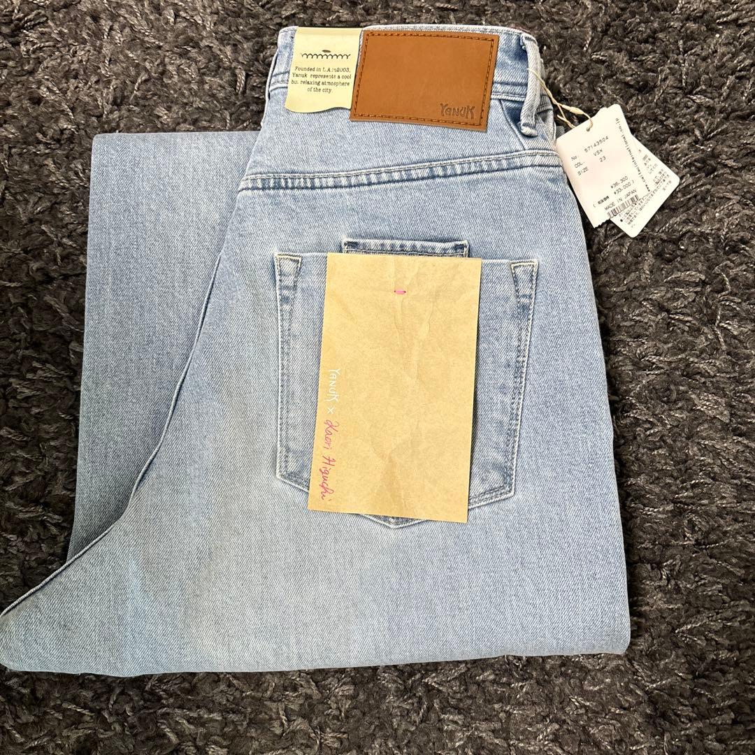 最終値下げ　YANUK ヤヌーク　クラッシュワイドデニム　23