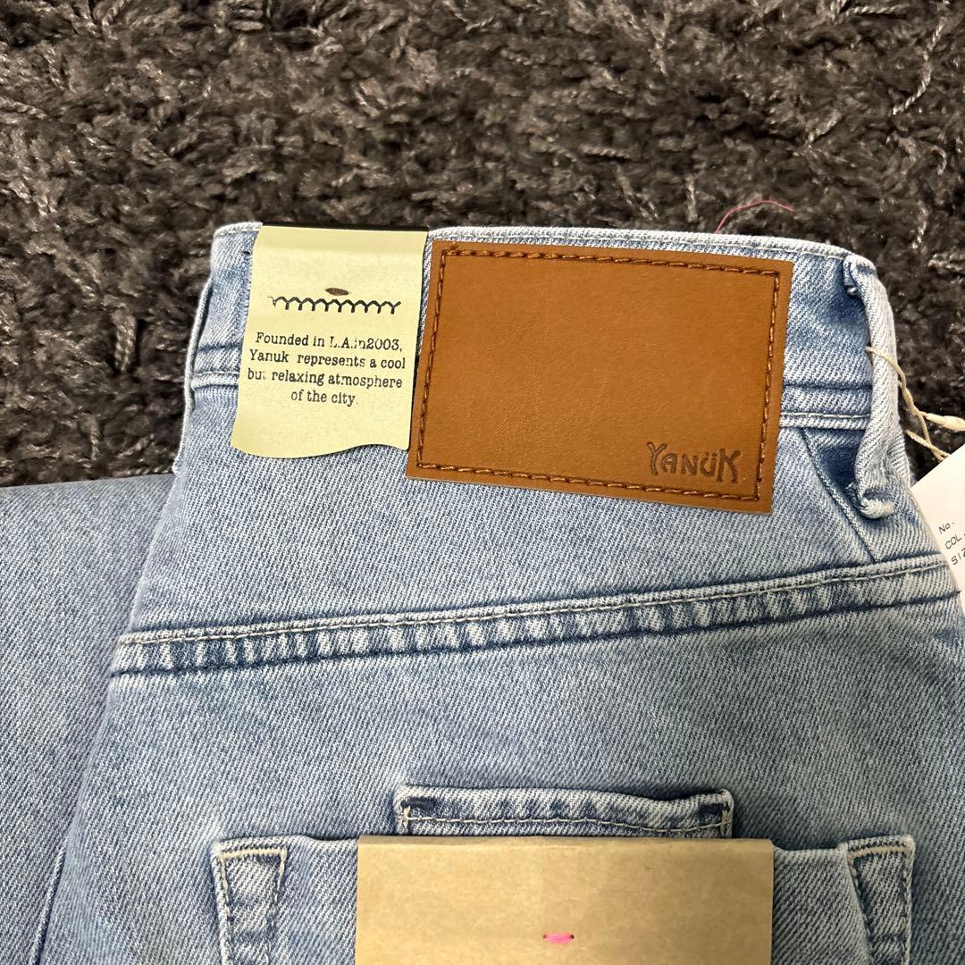 最終値下げ　YANUK ヤヌーク　クラッシュワイドデニム　23