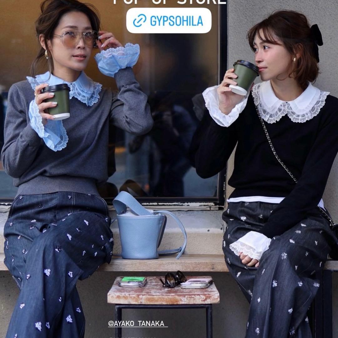 新品タグ付きgypsohilaジプソフィア レース　ニット　yori bibiy