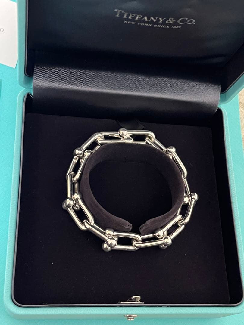 美品　ティファニー　ハードウェア　ラージリンク　ブレスレット　TIFFANY