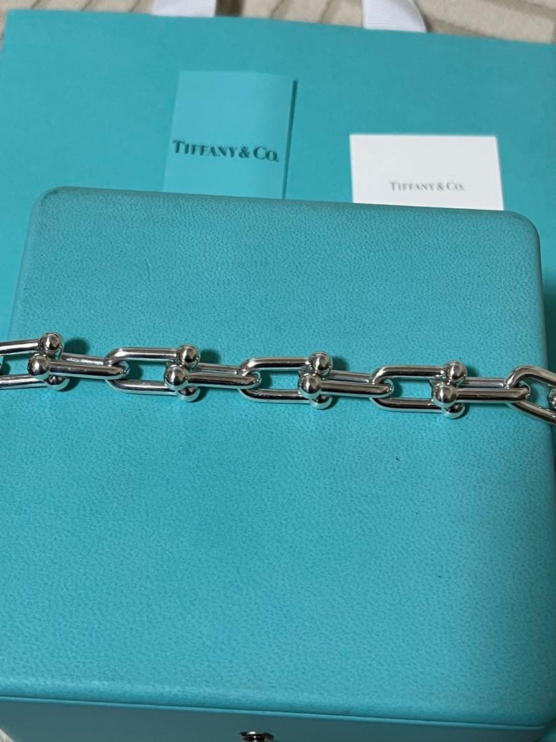 美品　ティファニー　ハードウェア　ラージリンク　ブレスレット　TIFFANY