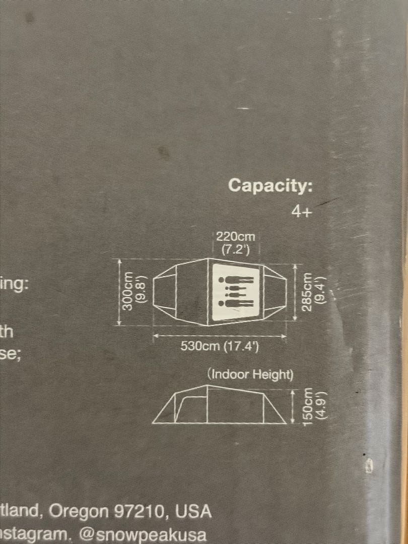 a*o様 新品未使用　スノーピーク　ヴォールトアイボリー　　Vault Ivor