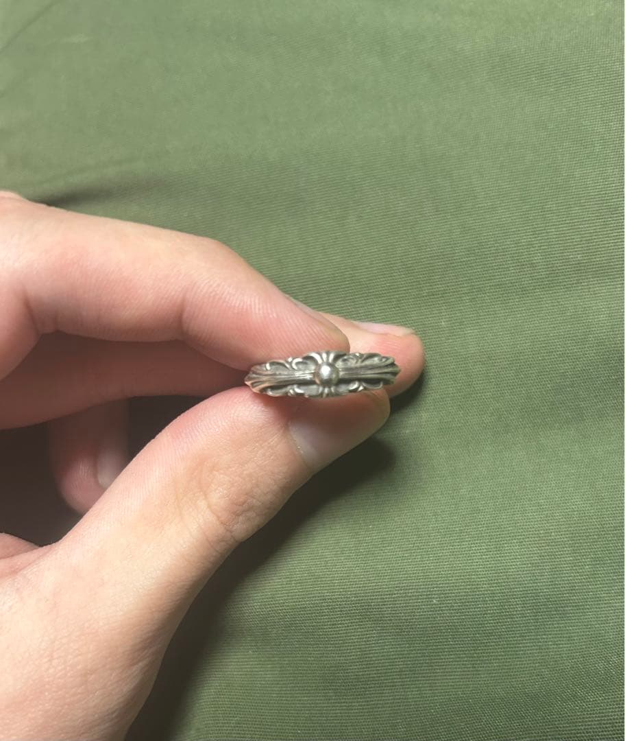 クロムハーツ ベビークラシックフローラルクロスリング　12号　US6