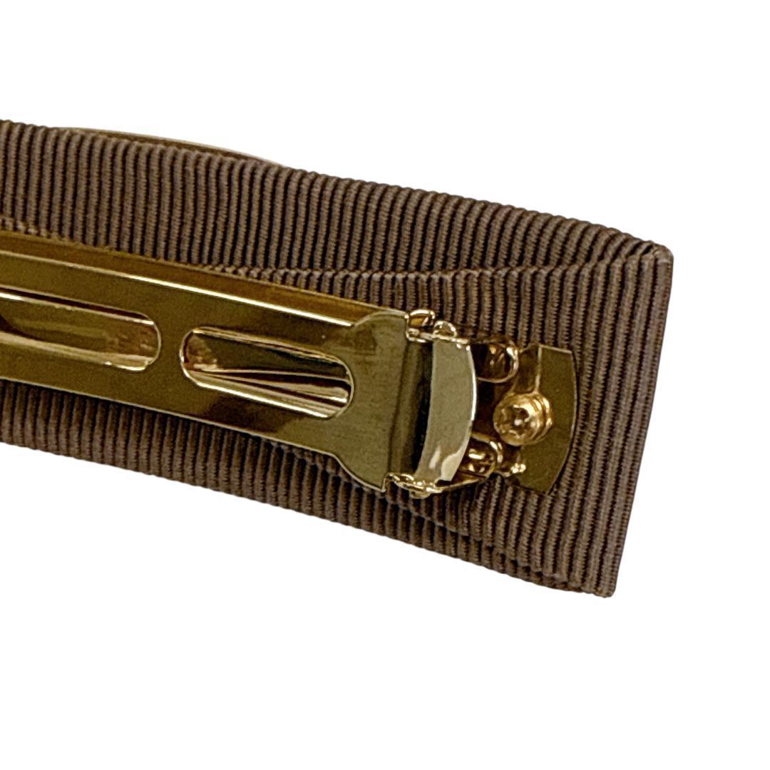 希少色 フェラガモ バレッタ ヘアアクセサリー ヴァラ リボン　ピンク