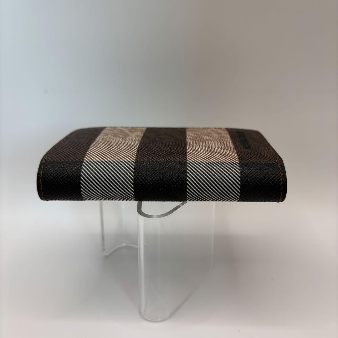 美品　BURBERRY キーケース　6連　ノバストライプ　チェック　ブラウン