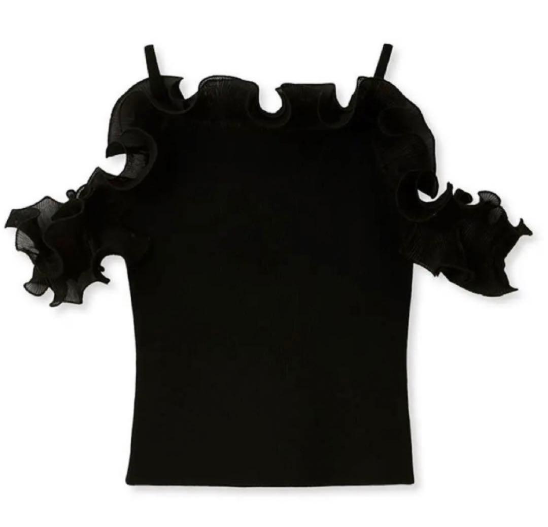 Snidel Sustainableプリーツフリルドッキングニット