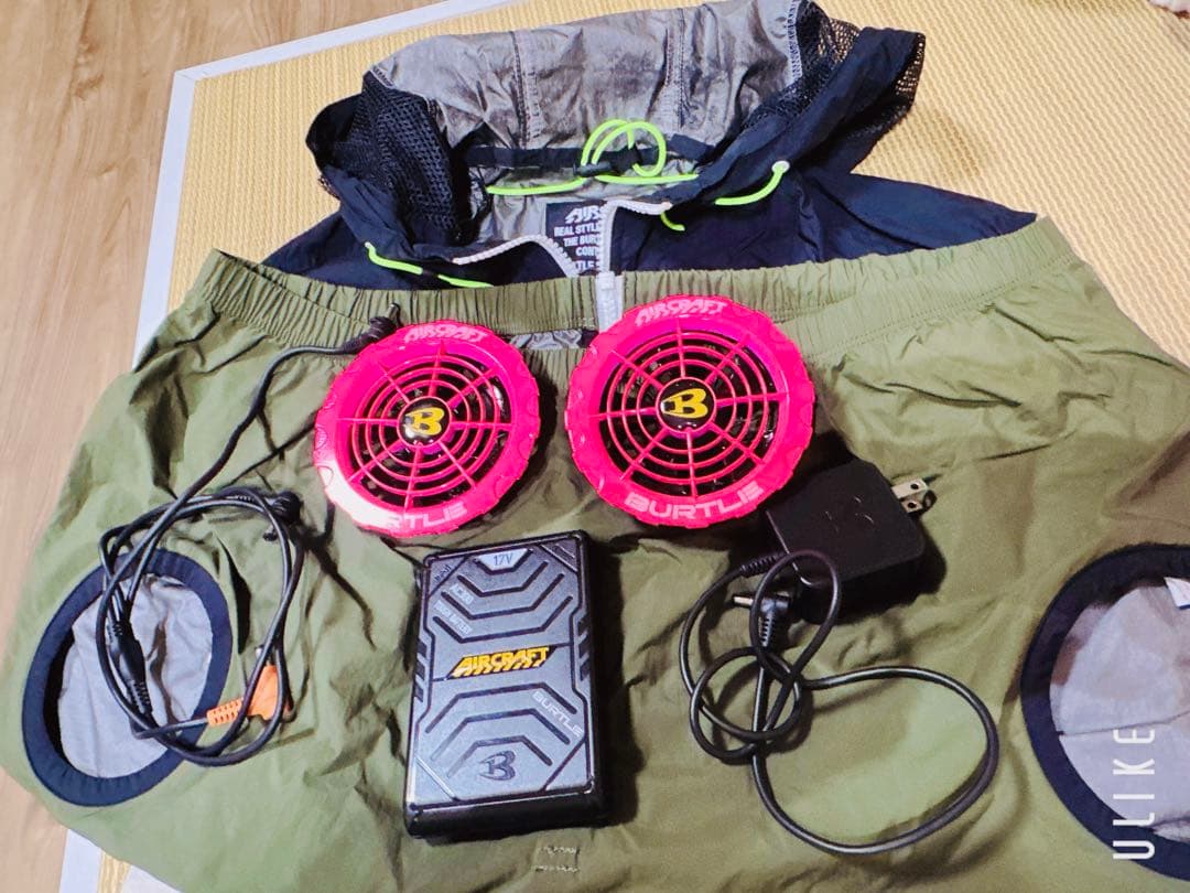 BURTLE AIRCRAFT 空調服 限定色！ピンクファン バッテリー17V