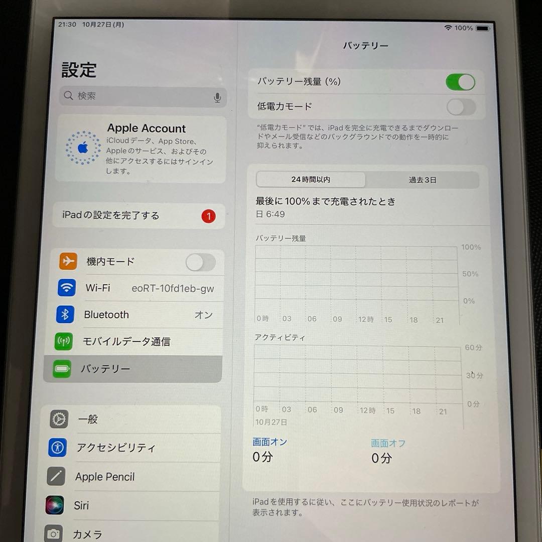 iPad mini 5th Wi-Fi +Cellular 64GB 容量94%