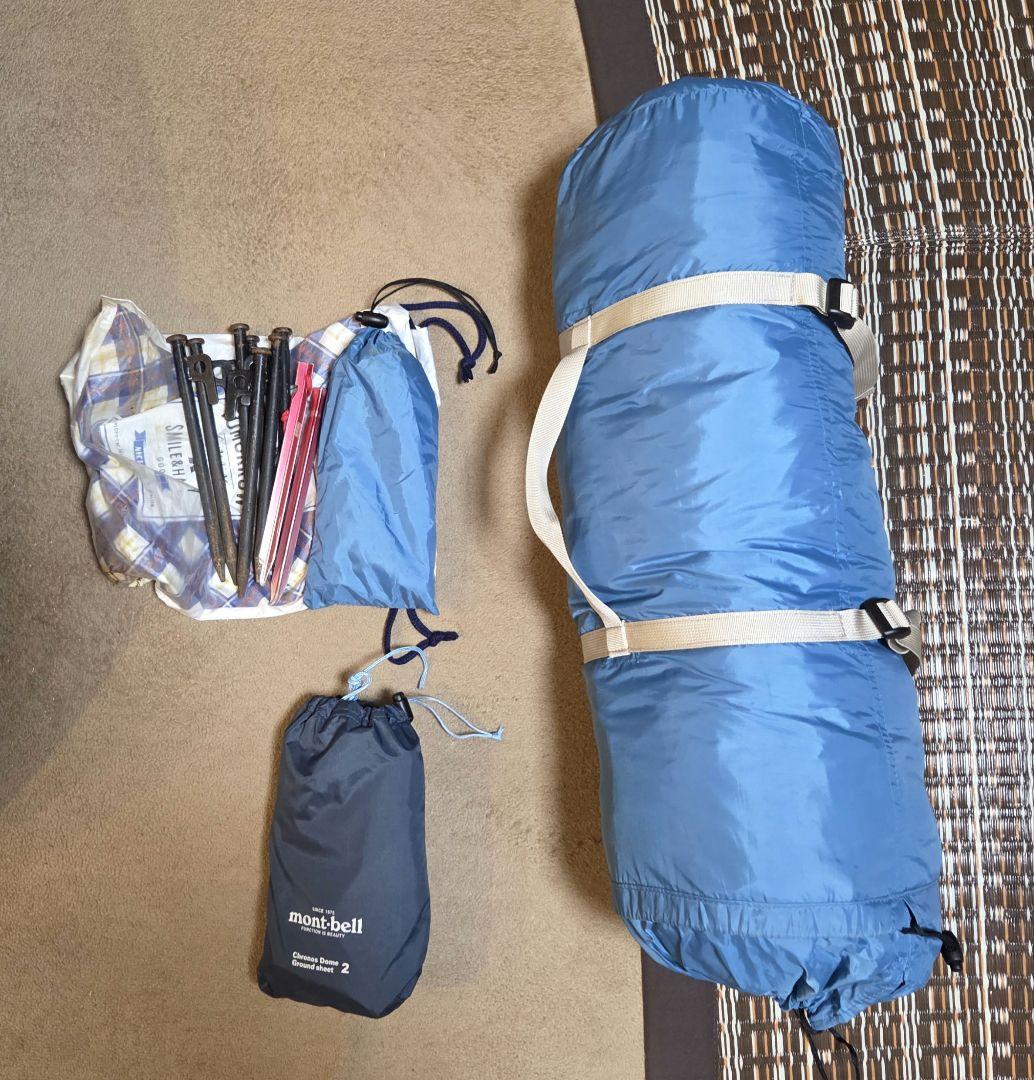 mont-bell クロノスキャビン2+グランドシート+ペグ 青