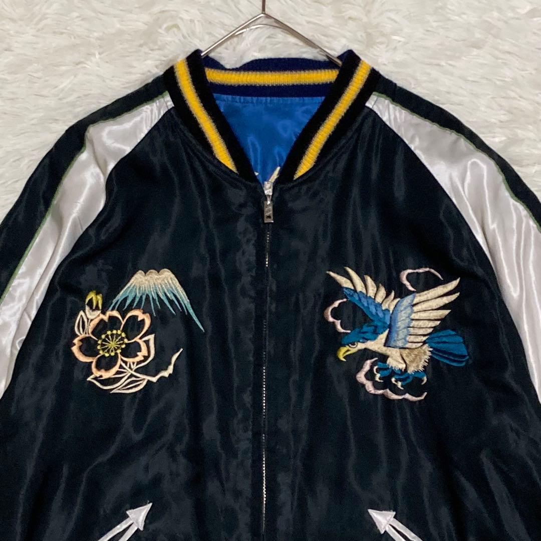 【美品】テーラー東洋 スカジャン リバーシブル 鷹 和柄 TT13608 M