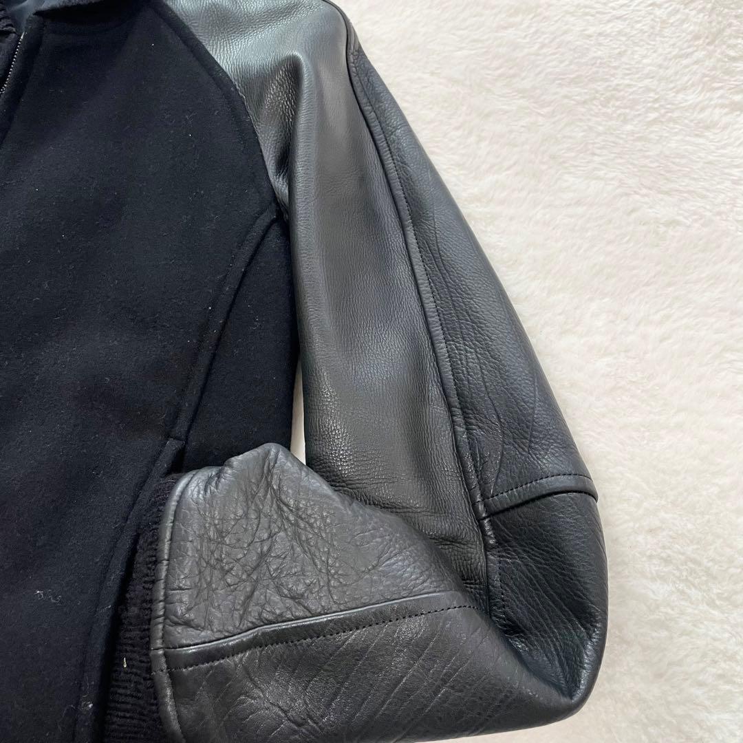 ✨️希少L✨️ATTACHMENT　ライダース　スタジャン　切り替え　レザー