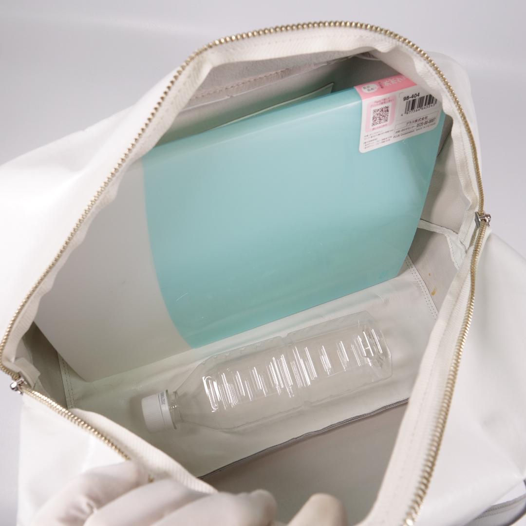 タグ付き未使用✨レン REN ボストンバッグ ホワイト ピッグスキン