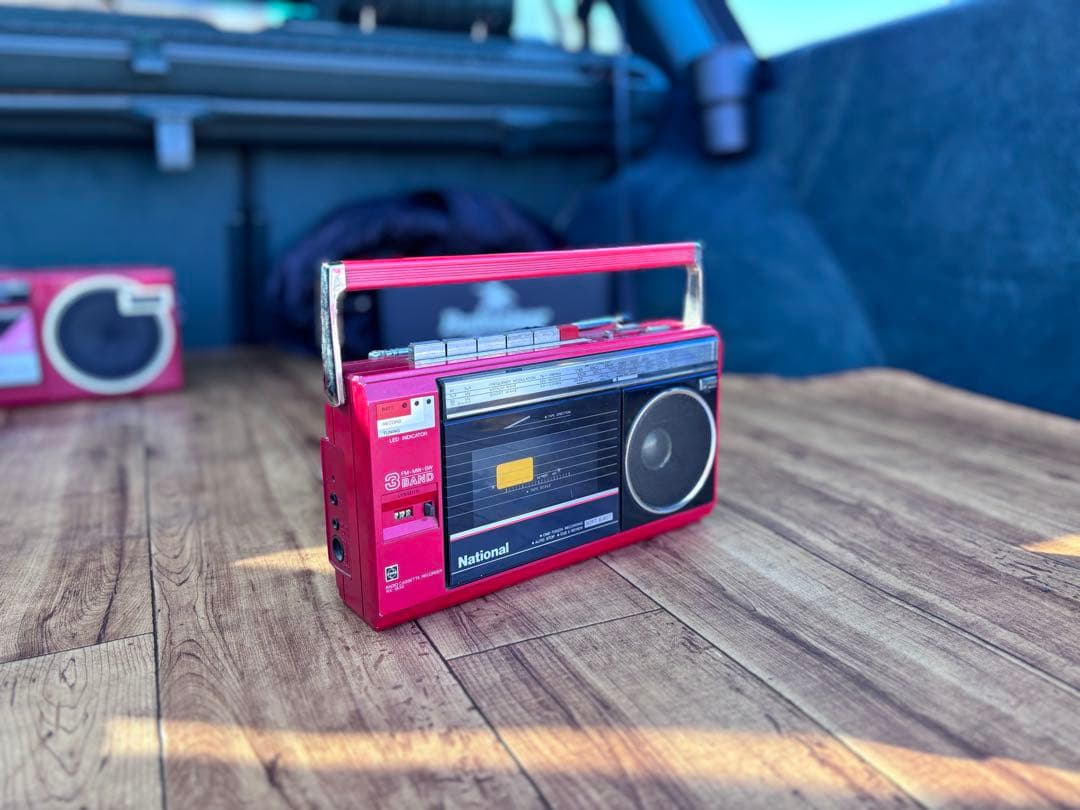 昭和レトロ 80s ラジカセ 実働 RX-1830 当時物 レッド