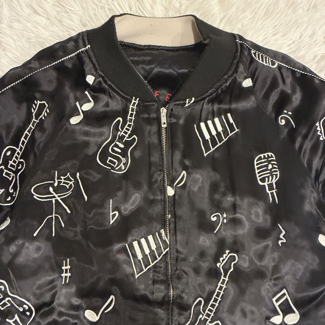 RUDE GALLERY スカジャン マリア 音符 刺繍 リバーシブル