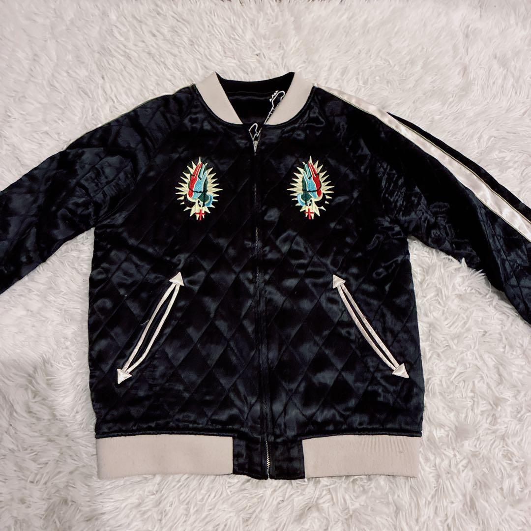 RUDE GALLERY スカジャン マリア 音符 刺繍 リバーシブル