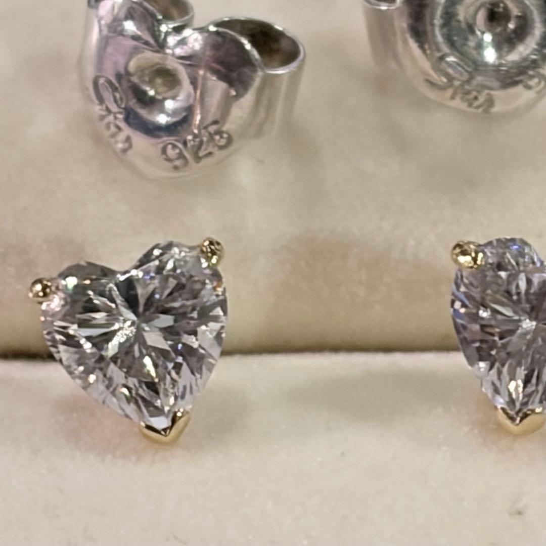 Star jewelry ハート　ピアス　k18 / 925