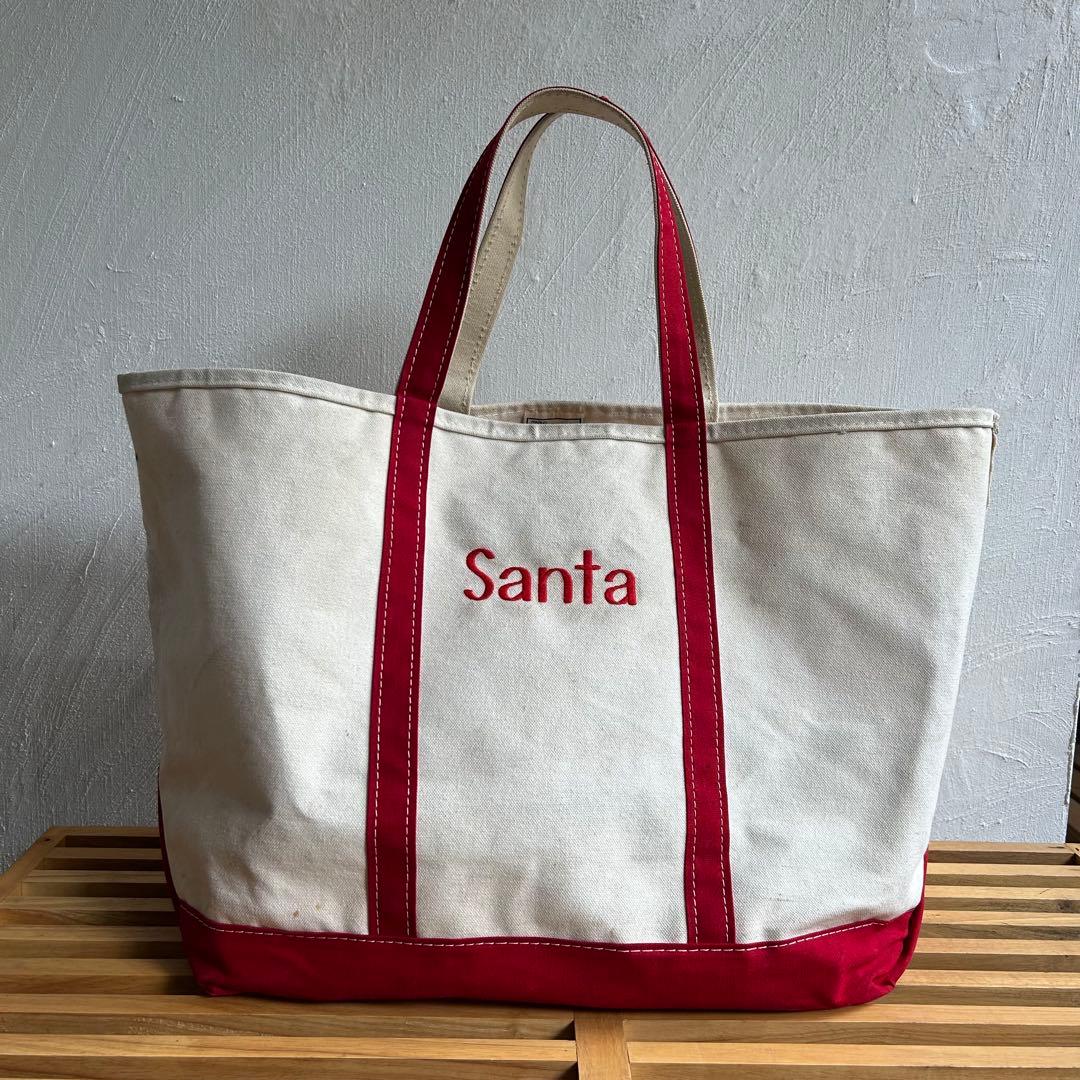80S 2色タグ L.L.Bean ロングハンドル トートバッグ 赤 XL