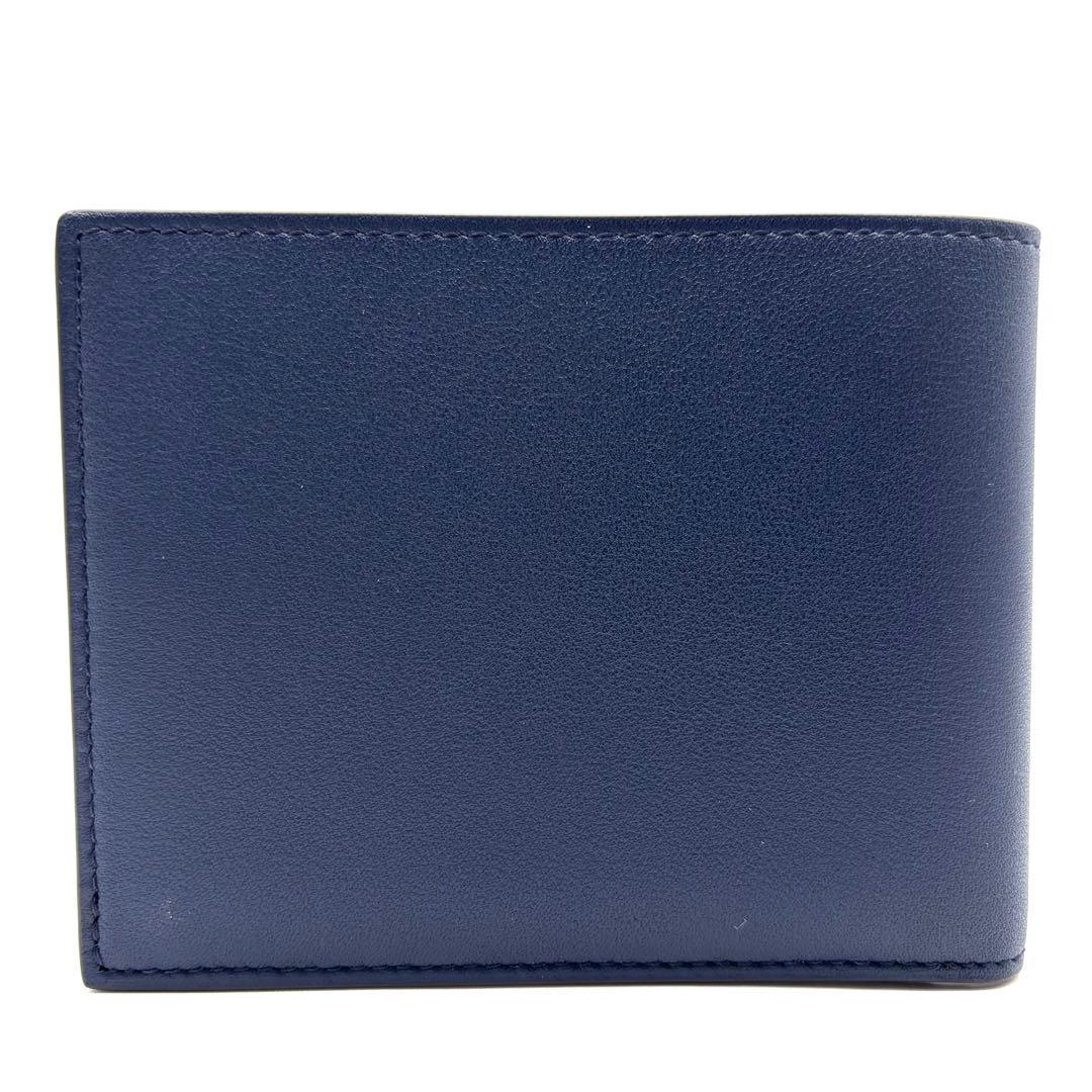 未使用保管品 カルティエ マネークリップ マストライン レザー ロゴ ブルー