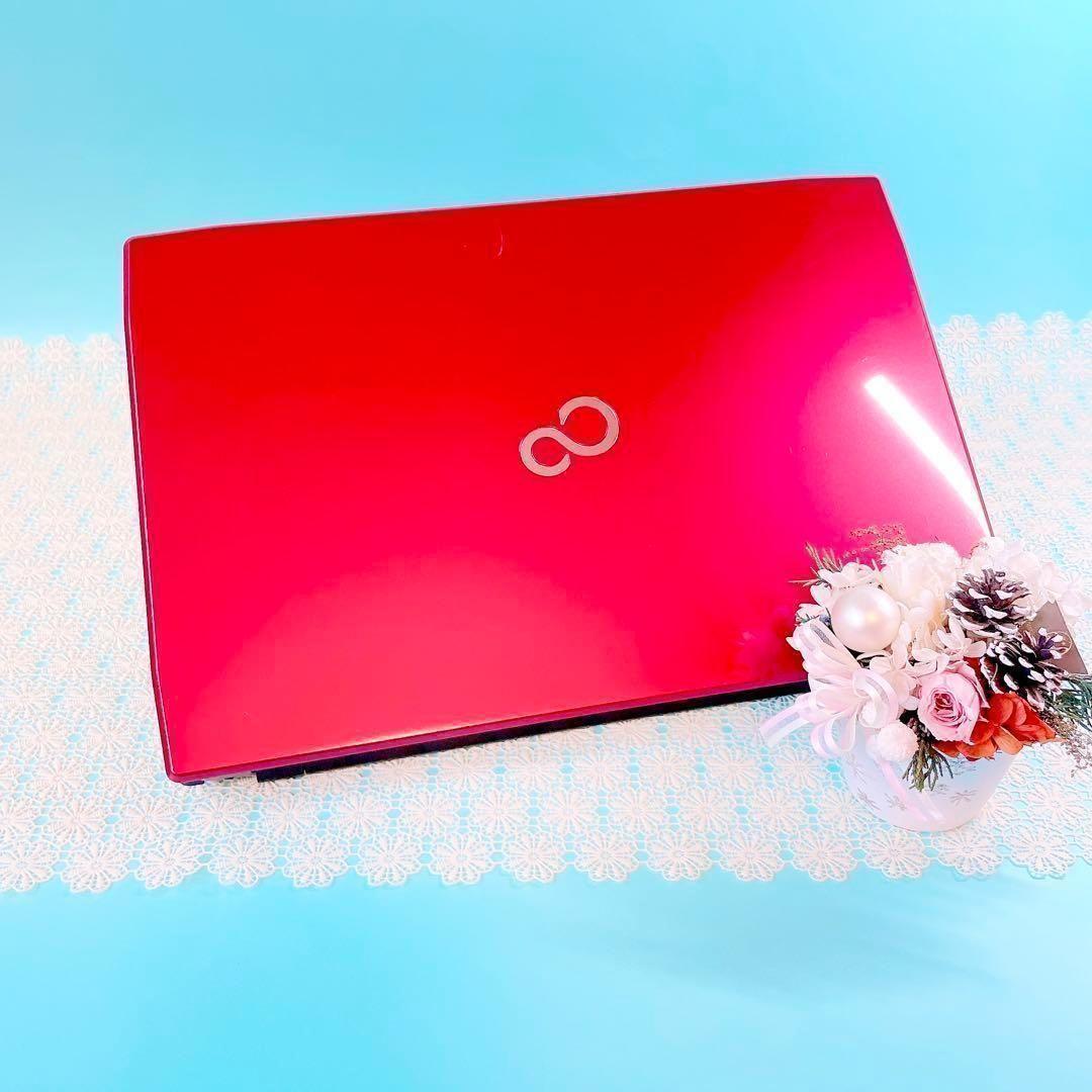 Windows11✨️Corei7‼️薄型ノートパソコン快適SSDカメラ付おしゃれ赤