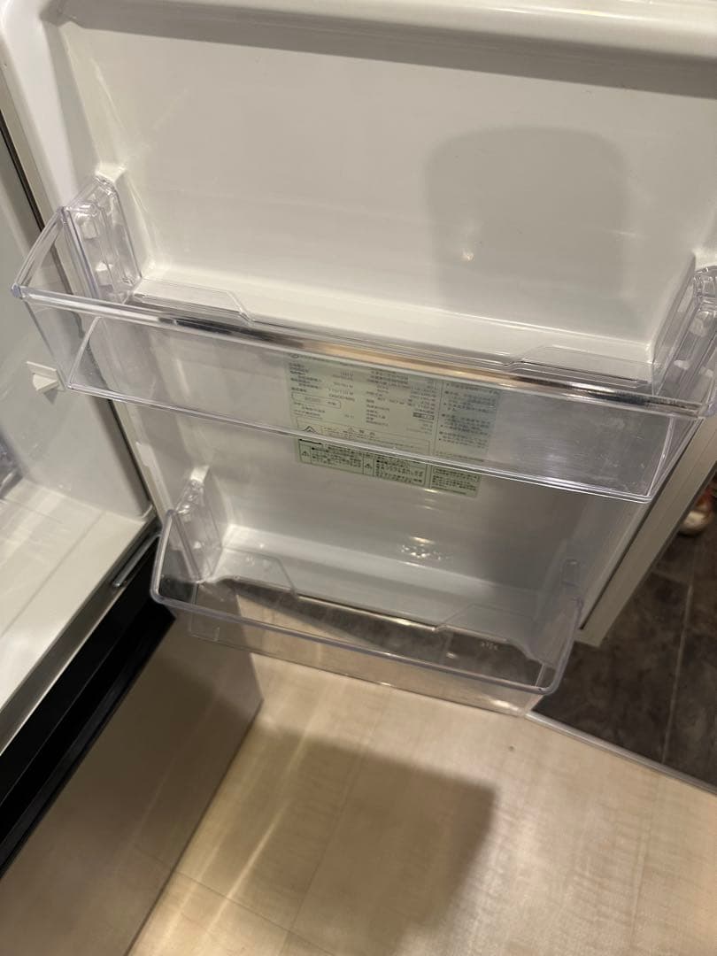 AQUA 2ドア冷蔵庫 シルバー　1人暮らしおすすめ　126L