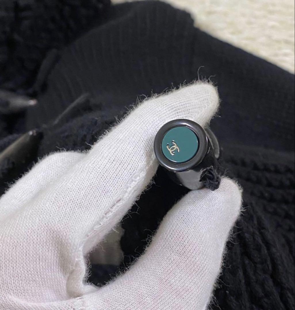 【極美品】シャネル ニット カーディガン トグルボタン ココマーク ブラック