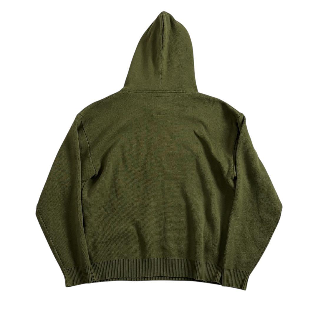 美品 チャレンジャー コットンニット パーカー M カーキ ロゴ