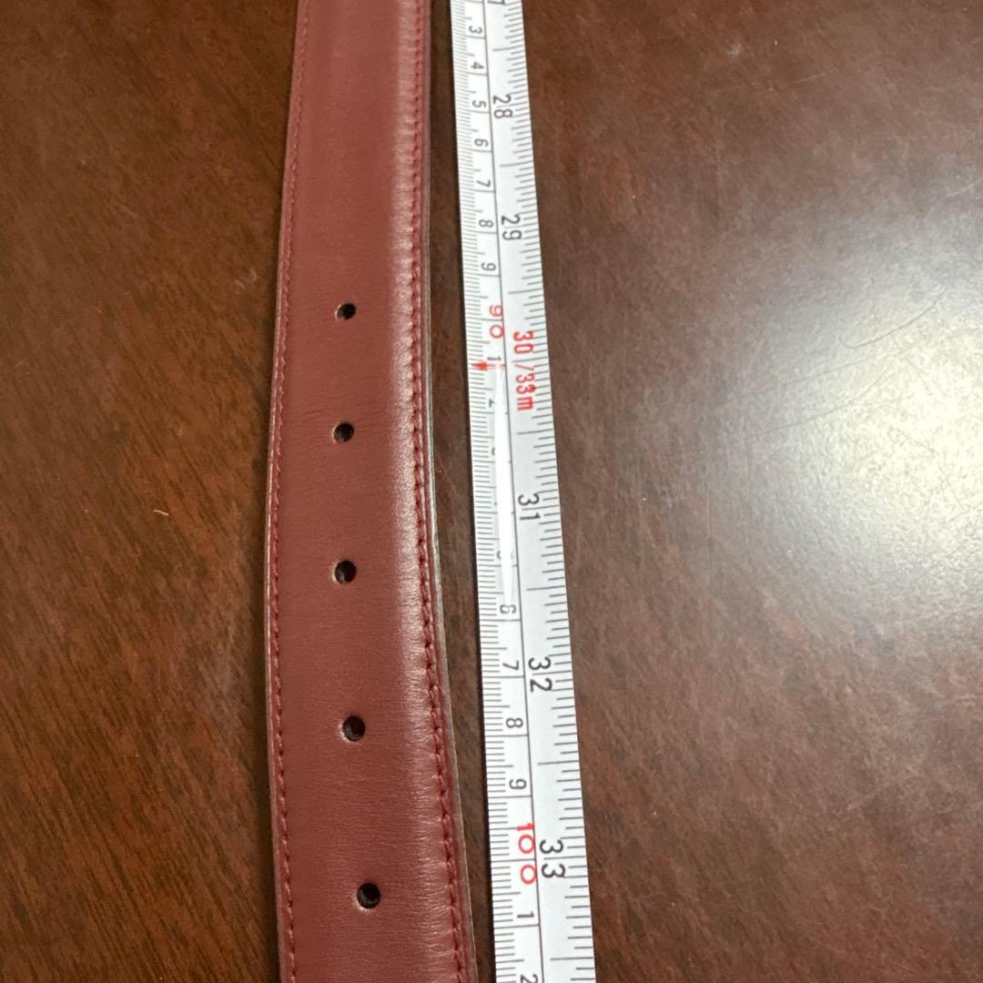 Cartier バーガンディ レザー ベルト