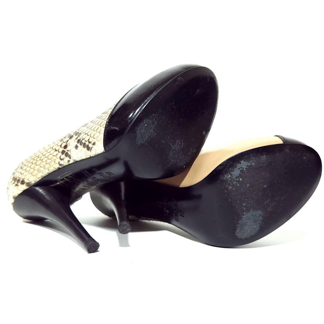 FENDI パンプス パイソン ブラック ブラウン プラットフォーム パイソン