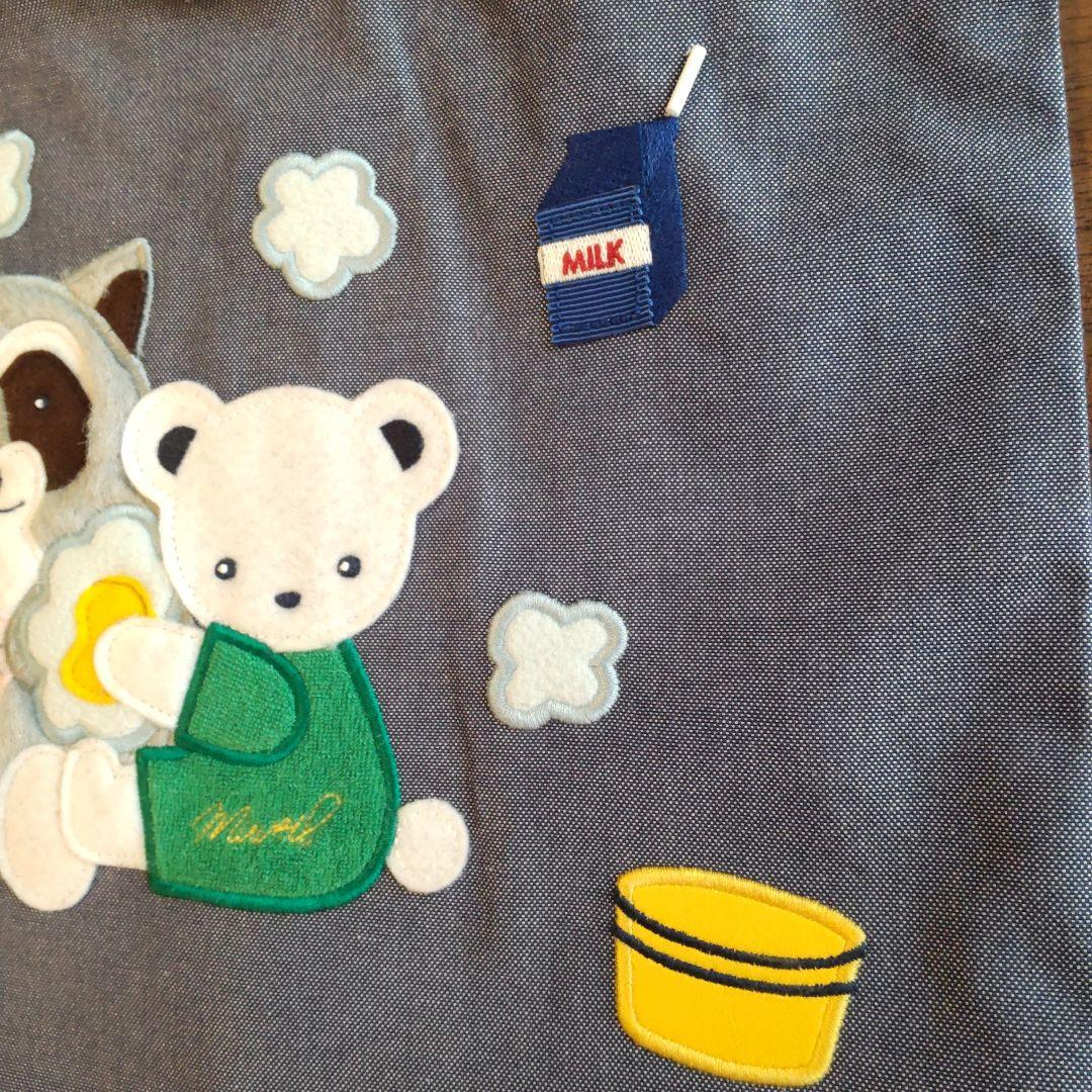 ファミリア×ミュベール コラボ限定品 デニム トートバッグ あらいぐま