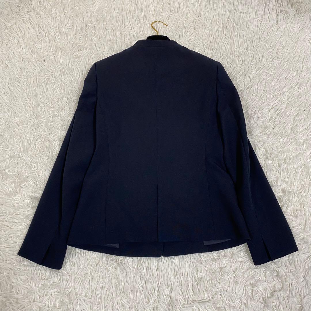 美品♡ プラステ セットアップ ノーカラージャケット パンツスーツ　ネイビー