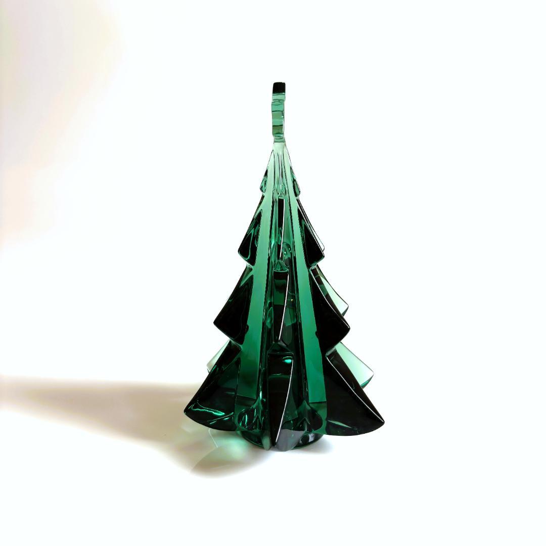 Baccarat バカラ クリスタルクリスマスツリー 緑グリーン 高さ14cm