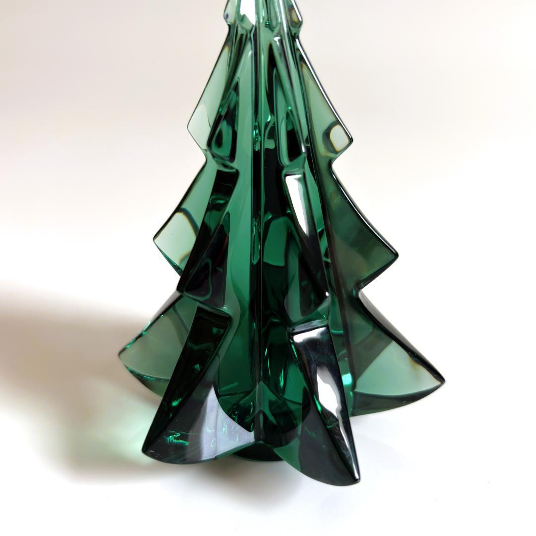 Baccarat バカラ クリスタルクリスマスツリー 緑グリーン 高さ14cm