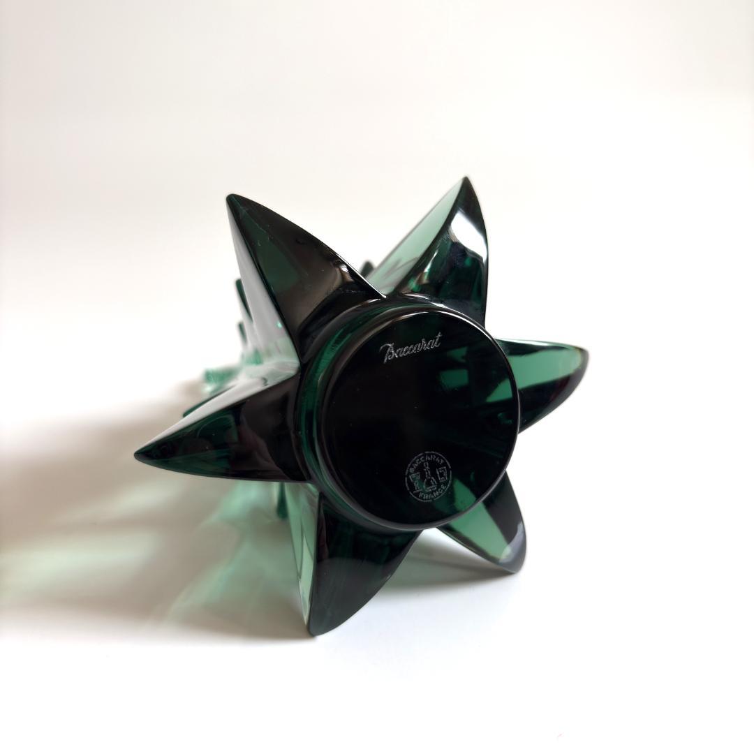 Baccarat バカラ クリスタルクリスマスツリー 緑グリーン 高さ14cm