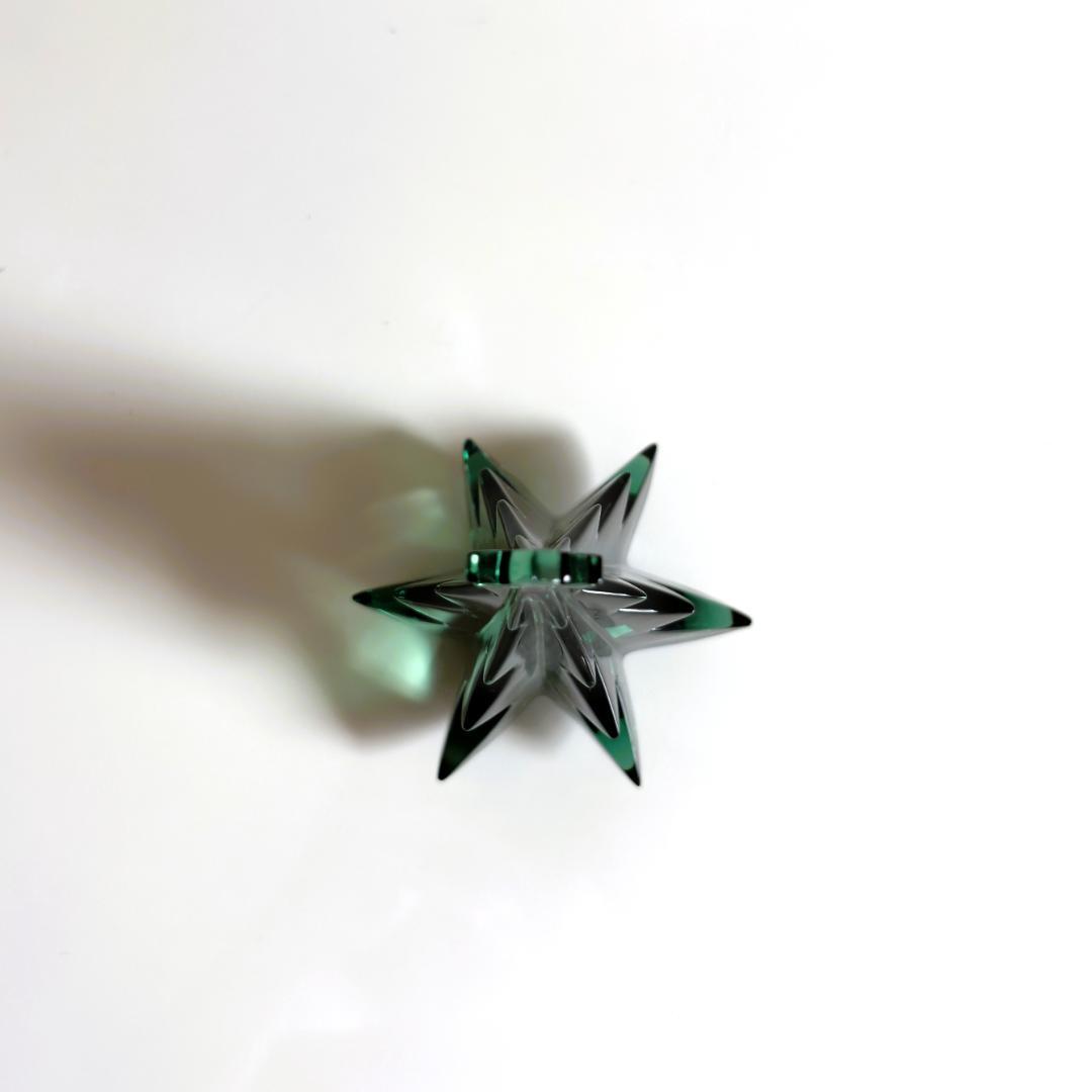 Baccarat バカラ クリスタルクリスマスツリー 緑グリーン 高さ14cm