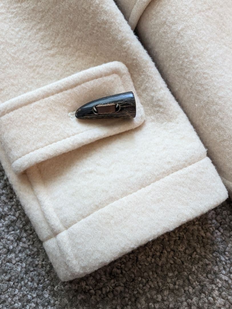 【美品です！】ユナイテッドアローズ★ロング ダッフルコート★38 オフホワイト