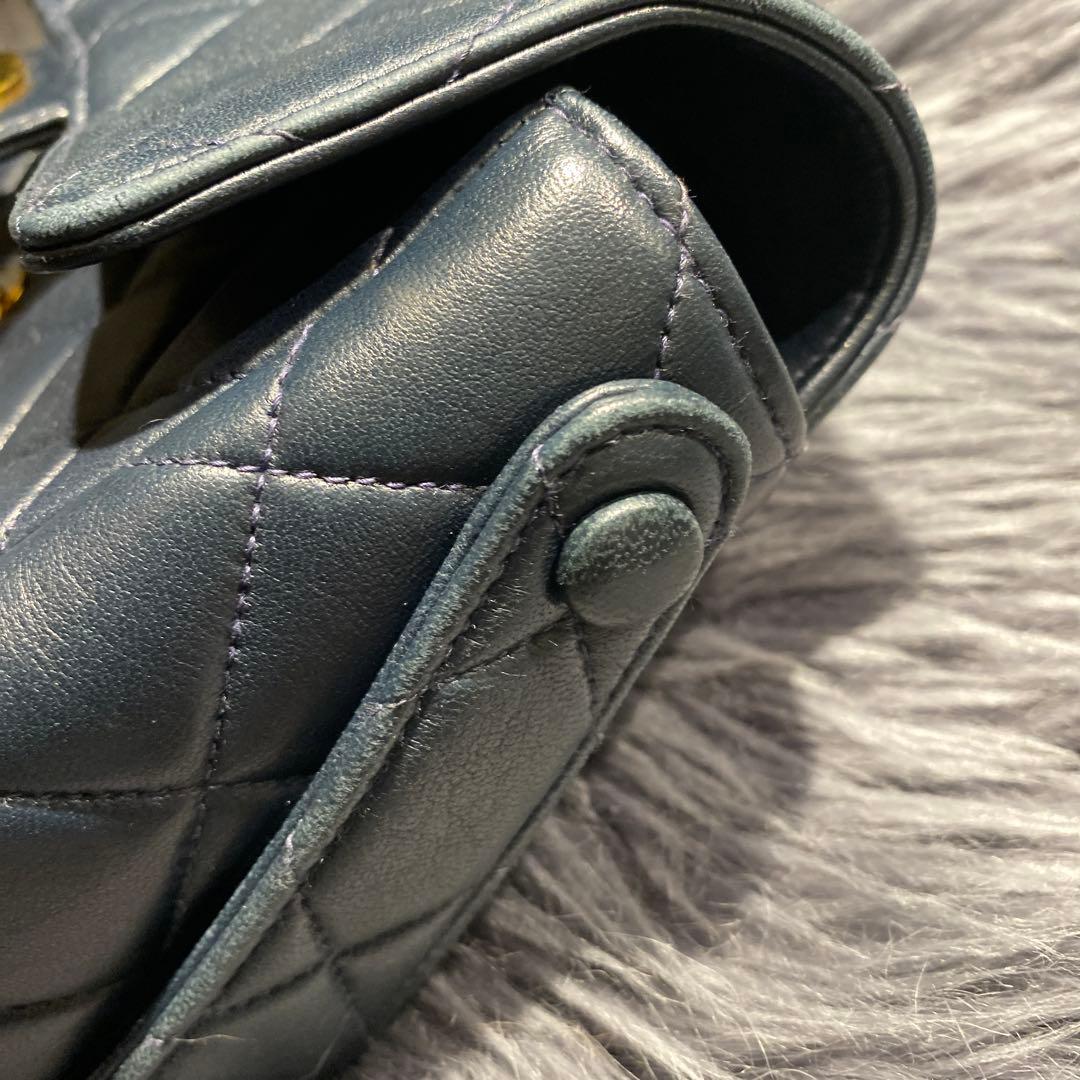 CHANEL レア品　マトラッセ　バック　クラッチバックネイビー