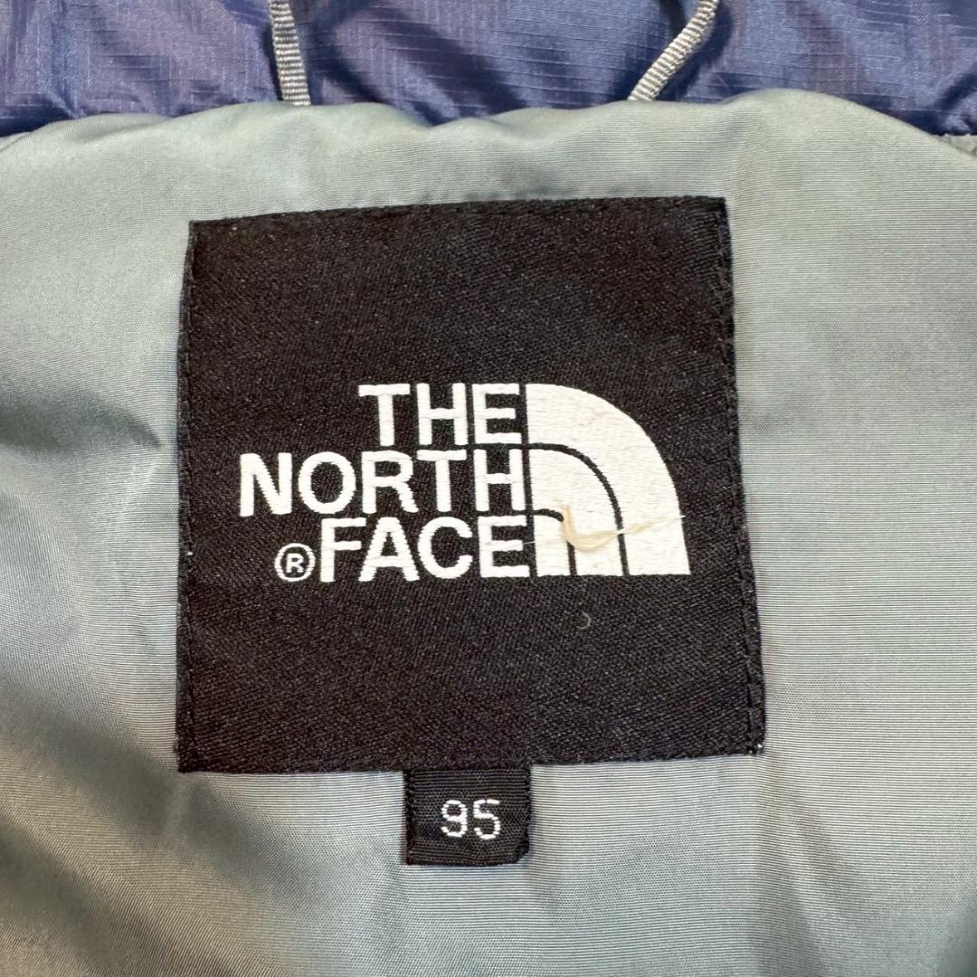 ノースフェイス ダウンジャケット 海外限定 ロゴ刺繍 ブルー レディース XL