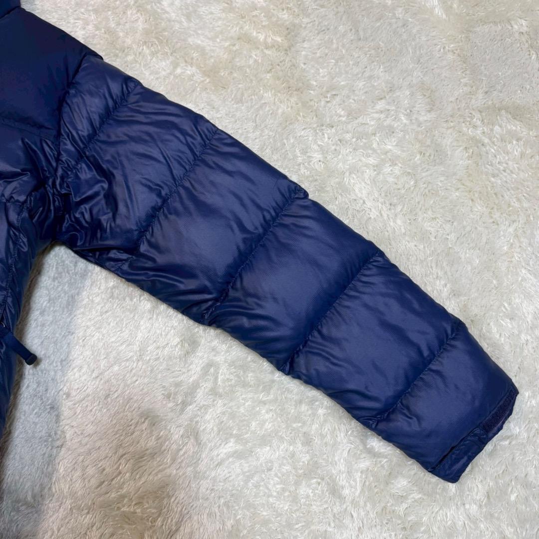 ノースフェイス ダウンジャケット 海外限定 ロゴ刺繍 ブルー レディース XL