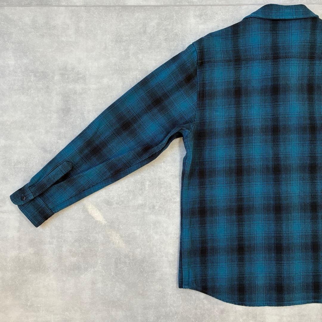 【超美品】BIG MIKE ビッグマイク オンブレチェック ヘビーネルシャツ L