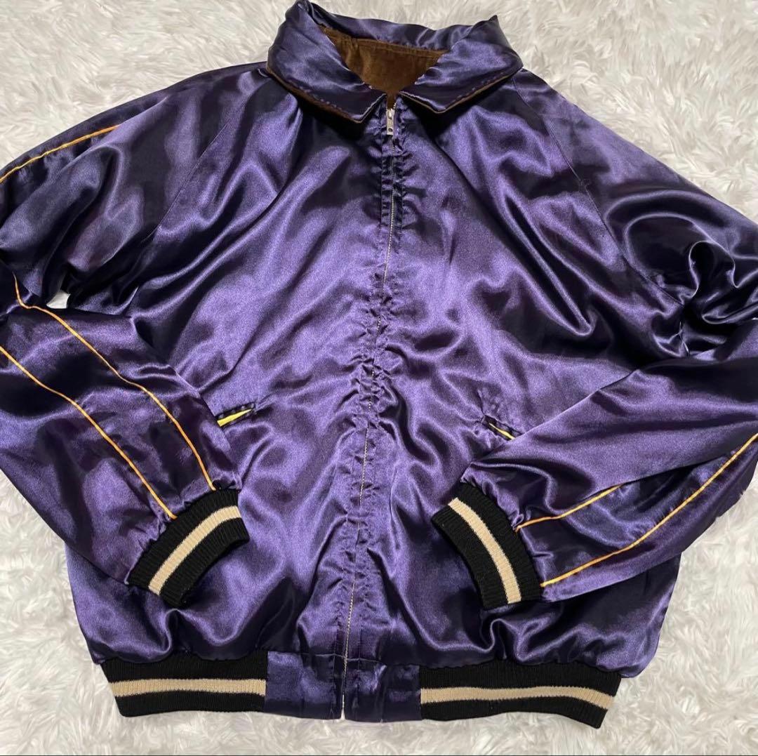 テーラー東洋 リバーシブル スカジャン ジェシー USMC 刺繍 ブラウン L