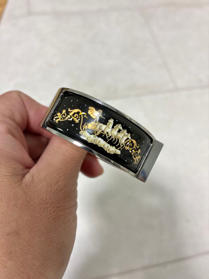 廃盤‼️希少‼️エルメス ロケ バングルクォーツ レア ヴィンテージ　黒