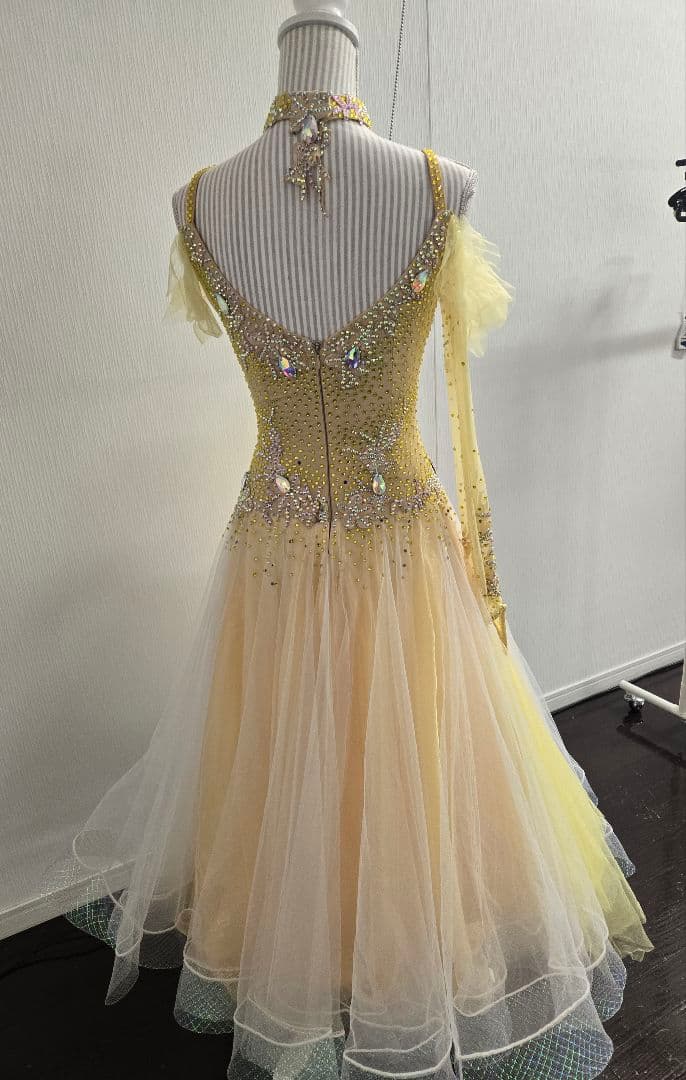 難あり☆社交ダンス用オフショルダードレス