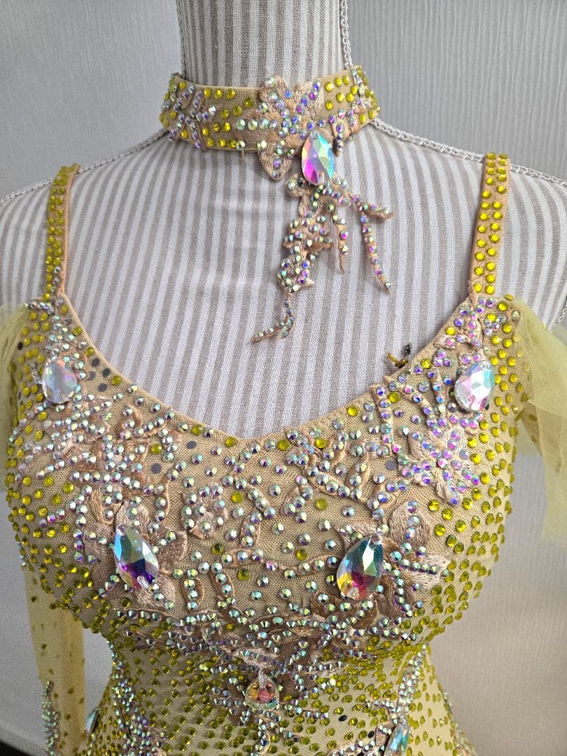 難あり☆社交ダンス用オフショルダードレス