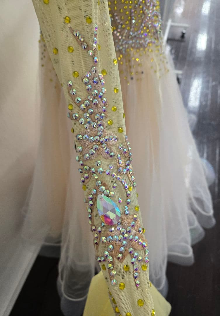 難あり☆社交ダンス用オフショルダードレス